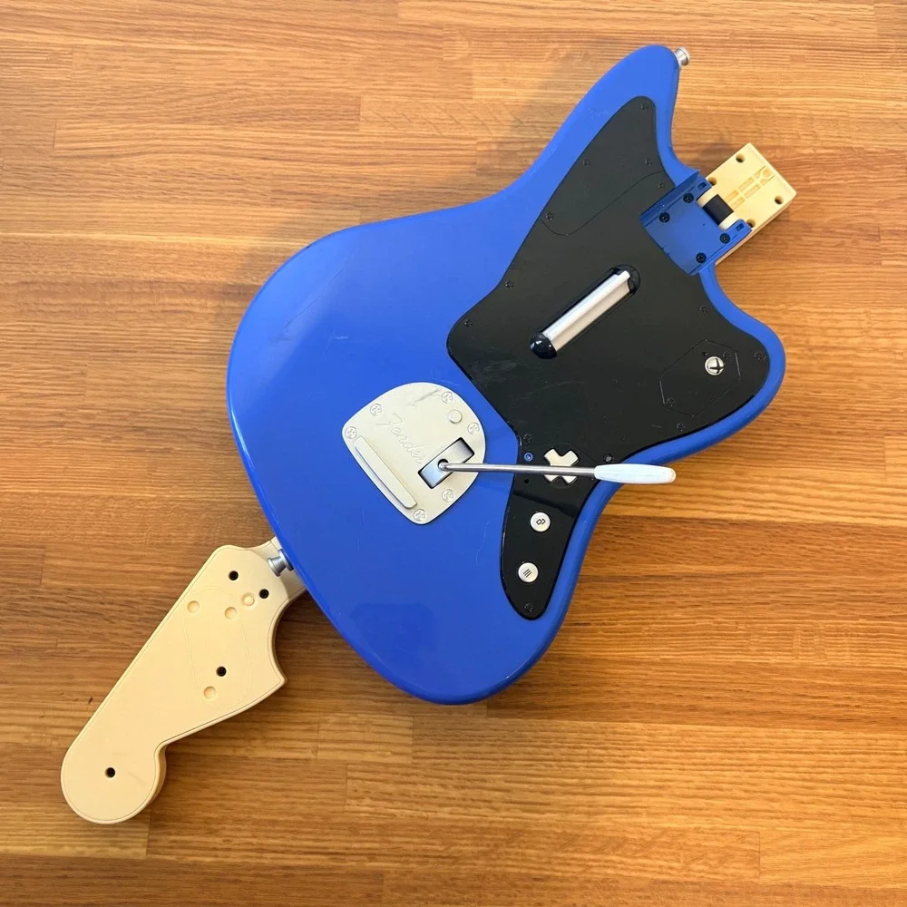 For Parts UNTESTED Rock Band 4 Fender Jaguar Guitar Controller PDP Xbox One Blue
